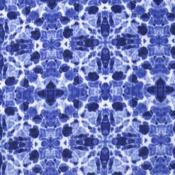 Blue Tie Dye Tile Anti Pill Fleece Fabric