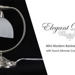All The Rages 13 Mini Bankers Desk Lamp With Touch Dimmer Base
