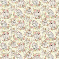 Susan Winget Hello Spring Bunny Easter Cotton Fabric