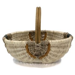 16 x 10 Seagrass   Rattan Basket With Handle by Place   Time