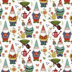 Springs Creative Garden Gnomes Cotton Fabric