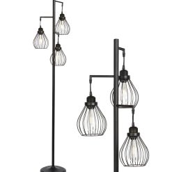 Brightech Teardrop LED Floor Lamp   Black