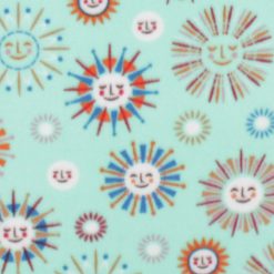 Smiling Suns on Blue Anti Pill Plush Fleece Fabric