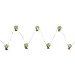 Northlight 10-Count LED Green Brown Palm Tree Fairy Lights   Warm White