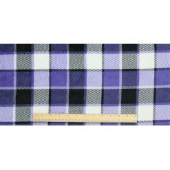 Purple   Black Plaid Sew Lush Fleece Fabric