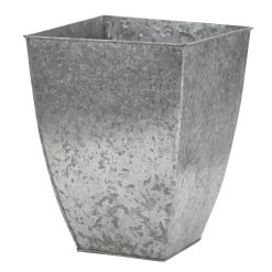 Nearly Natural 15 Gray Square Tin Planter