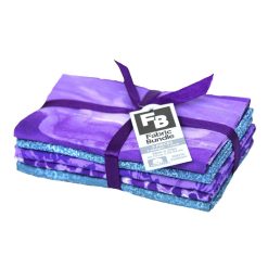 18 x 21 Teal   Purple 1 Cotton Fabric Quarters 5ct by Keepsake Calico