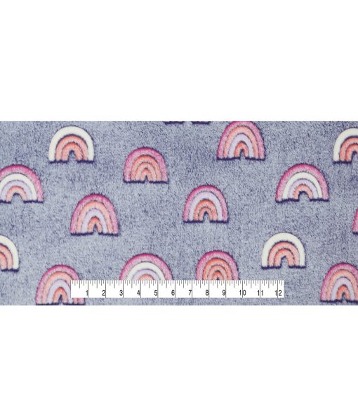 Sew Lush Rainbow Embossed Fleece Fabric - Image 4