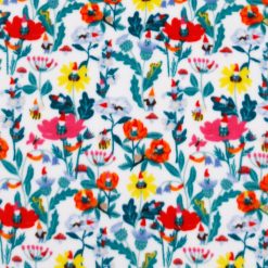 Gnomes   Floral Anti Pill Fleece Fabric