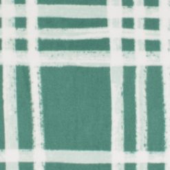Green   White Plaid Anti Pill Fleece Fabric