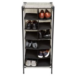 Simplify 38 Black 12 Section Shoe Organizer