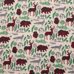 Pattern Trap Woodland Animals Super Snuggle Christmas Flannel Fabric