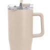 30oz Beige Tumbler With Straw
