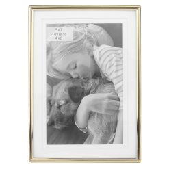5 x 7 Matted to 4 x 6 Gold Tabletop Picture Frame