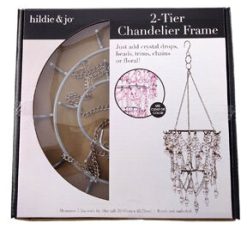 7.5 x 18 Iron 2 Tier Chandelier Frame by hildie   jo