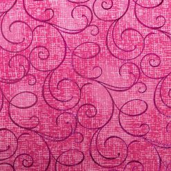 Pink Scroll Quilt Foil Cotton Fabric by Keepsake Calico