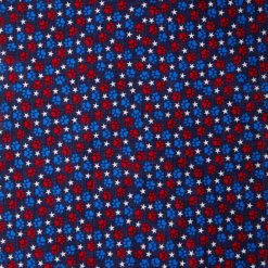 Paw Prints Stars Patriotic Cotton Fabric
