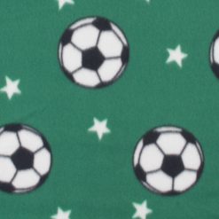 Green Soccer Superstar Blizzard Fleece Fabric