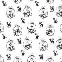 Jack Skellington Cameos Nightmare Before Christmas Cotton Fabric