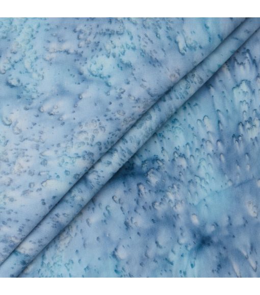 Light Blue Batik Cotton Fabric - Image 3