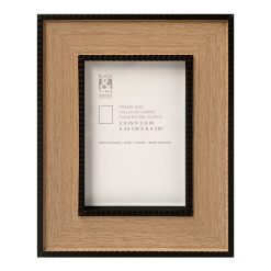 2.5 x 3.5 Brown Wood Black Tabletop Picture Frame by Place   Time