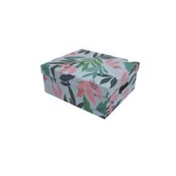 11 Tropical Floral on White Rectangle Box by Place   Time