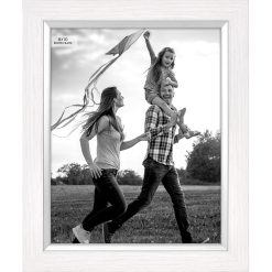 MCS 8 x 10 White   Silver Plastic Tabletop Picture Frame
