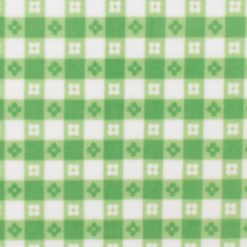 Green Floral Gingham Green Anti Pill Plush Fleece Fabric