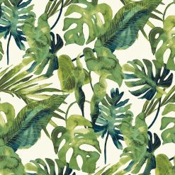 Tommy Bahama 20.5  x 18  Aloe Falling Fronds Peel   Stick Wallpaper