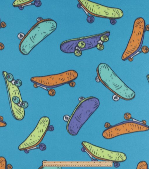Skateboards Blizzard prints Fleece Fabric - Image 2
