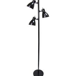 All The Rages Metal 3-Light Tree Floor Lamp, Black Finish