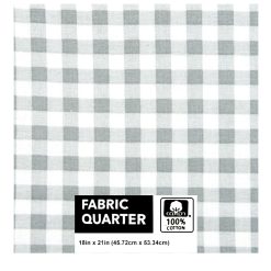 18 x 21 Gray Checkered Cotton Fabric Quarter 1pc by Keepsake Calico