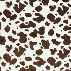 Brown Cow Print Sew Lush Fleece Fabric