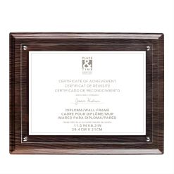 8 x 11 Walnut Wood A4 Diploma Frame by Place   Time