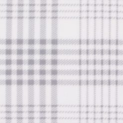 Blizzard Fleece Fabric White   Gray Plaid