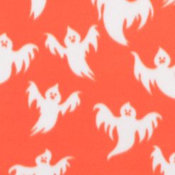 Orange Ghosts Blizzard Fleece Fabric