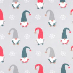 Simple Gnomes Blizzard Prints Fleece Fabric
