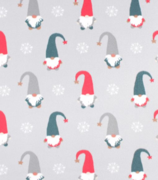 Simple Gnomes Blizzard Prints Fleece Fabric