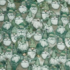 Green Gnomes Anti Pill Fleece Fabric