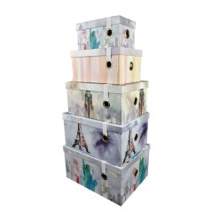 12 Landmarks Rectangle Box With Elastic Strap by Hudson 43