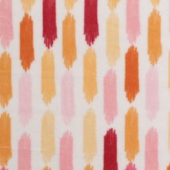 Orange   Pink Pastel Paint Strokes Anti Pill Fleece Fabric