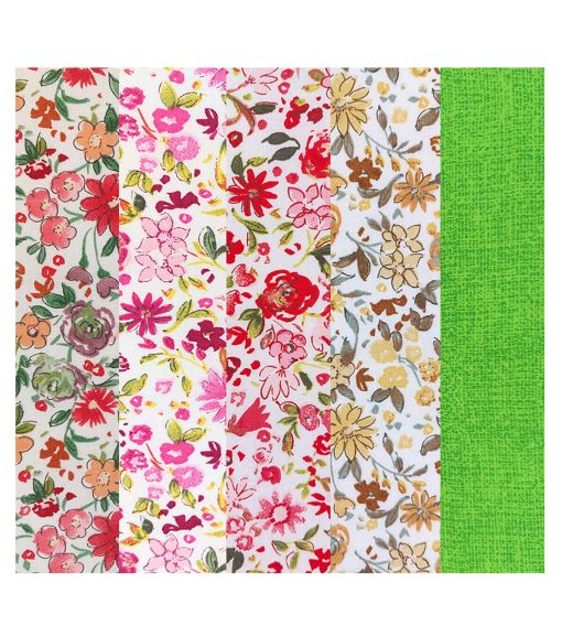 18 x 21 Floral Cotton Fabric Quarters 5ct by Keepsake Calico - Image 2
