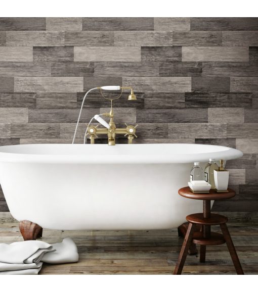 RoomMates Wallpaper Weathered Wood Plank - Image 4