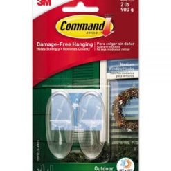 Command 2lbs Clear Outdoor Window Hooks 6ct