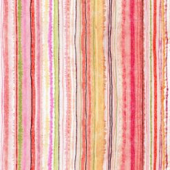 Hi Fashion Pink Spring Floral Stripe Premium Cotton Fabric