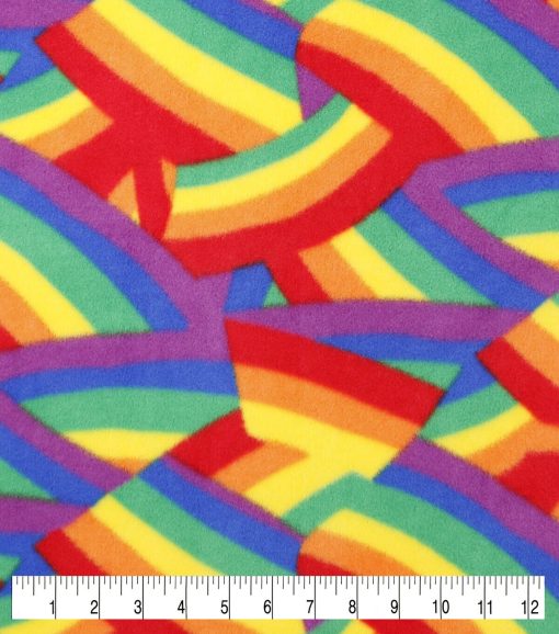 Pride Rainbows Anti Pill Fleece Fabric - Image 2