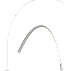 Brightech Sparq Arc LED Floor Lamp   Silver
