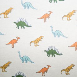 POP! Super Snuggle Dinos On Oatmeal Flannel Fabric