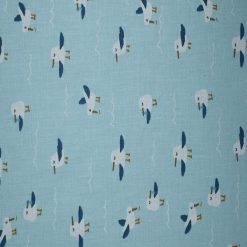 Nautical Seagulls on Blue Cotton Fabric by Quilter s Showcase