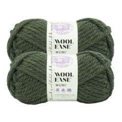 Lion Brand Jumbo Wool Ease WOW 66yds Jumbo Acrylic Yarn 2 Bundle